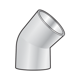 Nối góc 45 độ loại phổ thông uPVC Sino