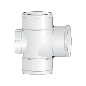 Tê 91.5 độ có cửa kiểm tra uPVC Sino