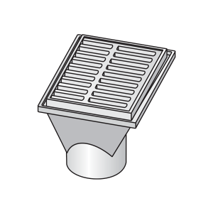 Phễu thu nước góc tường uPVC Sino