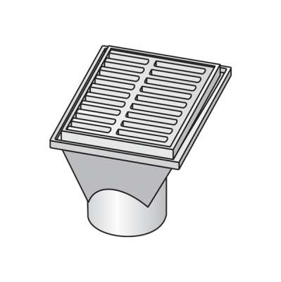 Phễu thu nước góc tường uPVC Sino