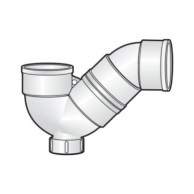 Cút chữ P có cửa kiểm tra uPVC Sino