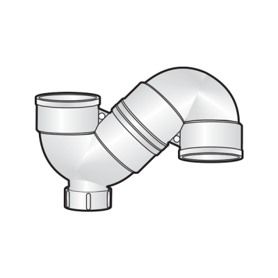 Cút chữ S có cửa kiểm tra uPVC Sino