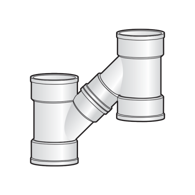 Cút nối chữ H uPVC Sino