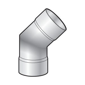 Nối góc hàn phủ 45 độ uPVC Sino