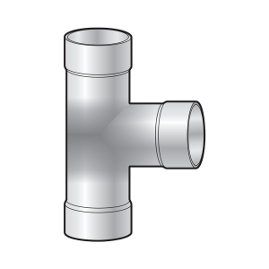 Tê hàn phủ 90 độ uPVC Sino