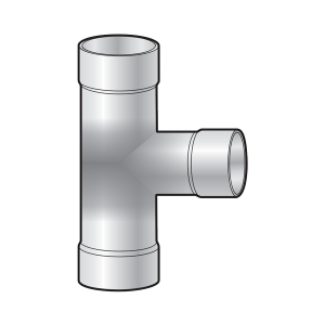 Tê thu hàn phủ 90 độ uPVC Sino