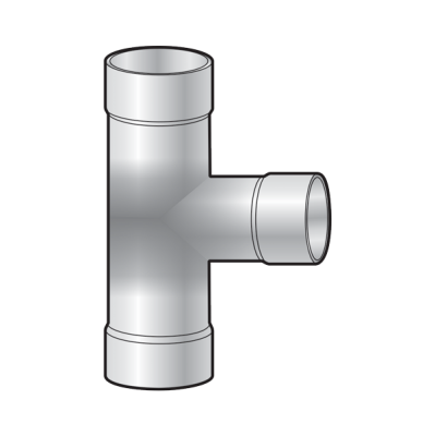 Tê thu hàn phủ 90 độ uPVC Sino