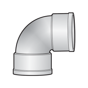 Nối góc 91.5 độ phun phủ PVC Sino