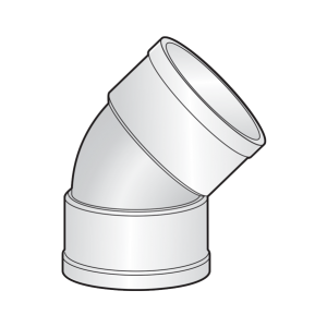 Nối góc 45 độ phun phủ PVC Sino