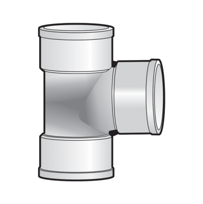 Tê 91.5 độ phun phủ upvc sino