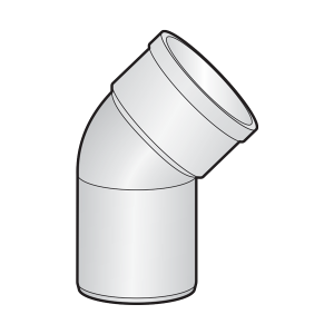 Nối góc 45 một đầu nối trong upvc Sino