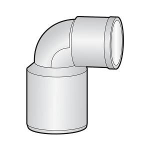 Cút thu 90 (91.5) một đầu nối trong upvc sino