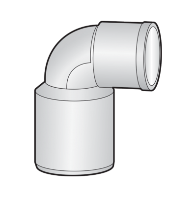 Cút thu 90 (91.5) một đầu nối trong upvc sino