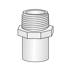 Nối thẳng ren ngoài uPVC Sino