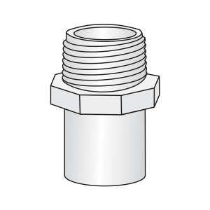 Nối thu có ren ngoài uPVC Sino