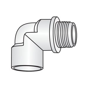 Nối Góc 90 Độ Ren Ngoài uPVC Sino